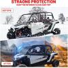imageStarknightMT 2024 RZR XP 4 1000 Cab Enclosure Soft Upper Doors Compatible With Polaris RZR XP 4 1000 2024 2025 Soft Door Panel Windshield With Vent Side Windows Accessories 4 Seaters