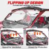 imageStarknightMT Front X3 Flip Windshield Scratch Proof Full Windshield Compatible With CanAm Maverick X3 ampamp X3 Max 2017  Heavy Duty Clear Polycarbonate