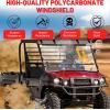 imageStarknightMT Heavy Duty AntiScratch Mule Pro Flip Down Windshield Compatible with 20152025 Kawasaki Mule Pro FXT  FX  DXT  DX Fold Window HardCoated Polycarbonate 250X Stronger Than Glass