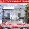 imageStarknightMT ScratchResistant Full Front Windshield Compatible with 20142025 Pioneer 700 7004 UVResistant HardCoated PC Windscreen Windshield Fits Most RoofVented Windshield