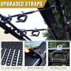 imageStarknightMT UTV Gun Rack  UTV Overhead Gun Holder Roof GunBow Rack with Soft Padding Adjustable Fits 21quot27quot Spacing Compatible with Polaris Ranger Kawasaki Mule Uforce