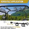 imageStarknightMT UTV Gun Rack  UTV Overhead Gun Holder Roof GunBow Rack with Soft Padding Adjustable Fits 21quot27quot Spacing Compatible with Polaris Ranger Kawasaki Mule Uforce
