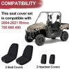 imageStarknightMT UTV Rhino Seat Covers WaterResistant Seat Covers Compatible with Rhino 700 660 450 20042021 1680D Fabric BlackBlack