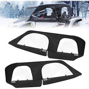 imageStarknightMT 2024 RZR XP 4 1000 Cab Enclosure Soft Upper Doors Compatible With Polaris RZR XP 4 1000 2024 2025 Soft Door Panel Windshield With Vent Side Windows Accessories 4 Seaters