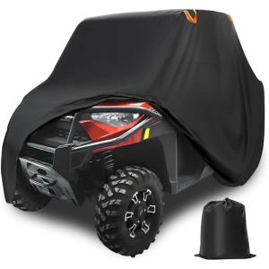 imageStarknightMT 23 Seaters UTV Cover with Air Vents Universal UTV Covers Compatible with Can Am X3 Defender Commander Polaris RZR Ranger CFMOTO ZForce UForce Pioneer Kawasaki Mule TeryxMedium 140Lx 58Wx 75H
