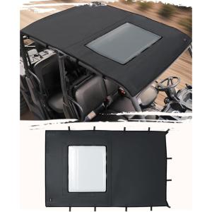 imageStarknightMT Defender MAX HD10 Roof UTV Soft Roof top Compatible with CanAm Defender MAX HD10 HD9 HD8 HD7 DSP XT XMR 20162024 Defender Max HD 10 Accessories Fit Windshields And Side Doors