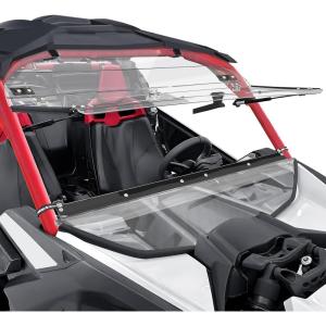 imageStarknightMT Front X3 Flip Windshield Scratch Proof Full Windshield Compatible With CanAm Maverick X3 ampamp X3 Max 2017  Heavy Duty Clear Polycarbonate