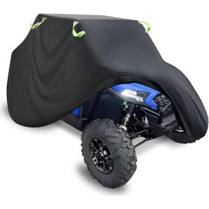 imageStarknightMT RZR UTV Cover 23 Seater  Waterproof 420D Heavy Duty Outdoor Storage Cover Compatible with Polaris RZR Ranger Commander Defender YXZ 1000R Rhino Pioneer Maverick Sport ZFORCE GeneralFluorescent green