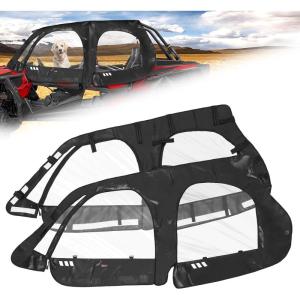 imageStarknightMT RZR XP4 1000 Cab Enclosure Upper Doors 4 Seater Soft Side Windows With Zipper Vent Compatible With Polaris 20142023 RZR XP 4 10001921 XP4 TURBO Accessories