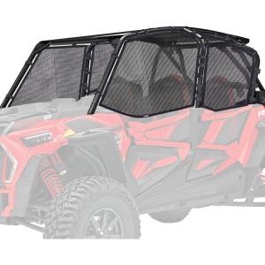 imageStarknightMT RZR XP4 1000 Window Mesh Shield Ventilated Protective Door Net Roll Cage Side Window Net Compatible with 20142023 Polaris RZR XP4 1000Turbo 4 Door UTV Window Netting
