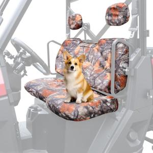 imageStarknightMT Ranger XP 1000 Seat Cover Full Back Ranger Seat Covers Compatible with Polaris Ranger 1000 XP 1000Crew XP 1000 20182025 ScratchResistant BlackBrown