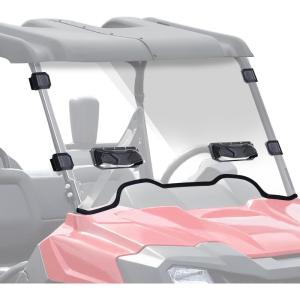 imageStarknightMT ScratchResistant Full Front Windshield Compatible with 20142025 Pioneer 700 7004 UVResistant HardCoated PC Windscreen Windshield Fits Most RoofVented Windshield