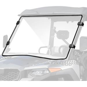 imageStarknightMT UForce 600 Front Windshield Scratchresistant Compatible with CFMOTO UForce 600 20212025800XL 2025 Clear Front Window Used with Hard ampamp Soft Roof PC UTV Full Windshield Accessories