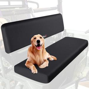 imageStarknightMT UTV Mule Pro Seat Covers 1680D Compatible with Kawasaki Mule PROFXT FX DXT DX 20152023 Waterproof Bench Seat Covers Camouflage AccessoriesBlack