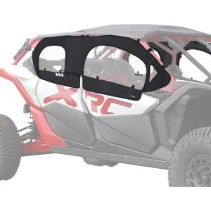 imageStarknightMT X3 MAX Cab Enclosure Upper Doors Upgrade Zipper Vent 4Seat Soft Side Window Compatible With Can Am 20172025 Maverick X3 MAX X Turbo R DS RS RR MR Work with Roof Windshield Mirror