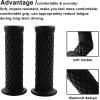 imageMotorcycle Non Slip Retro Rubber Handlebar Comfortable Handlebar 78quot 22mm 1quot 24mm Rubber Handle GripsBlack