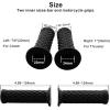 imageMotorcycle Non Slip Retro Rubber Handlebar Comfortable Handlebar 78quot 22mm 1quot 24mm Rubber Handle GripsBlack