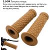imageMotorcycle Non Slip Retro Rubber Handlebar Comfortable Handlebar 78quot 22mm 1quot 24mm Rubber Handle GripsYellow