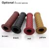imageMotorcycle Non Slip Retro Rubber Handlebar Comfortable Handlebar 78quot 22mm 1quot 24mm Rubber Handle GripsYellow