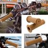 imageMotorcycle Non Slip Retro Rubber Handlebar Comfortable Handlebar 78quot 22mm 1quot 24mm Rubber Handle GripsYellow