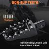 imageStarknightMT CNC Wide Fat Footpegs 360 Roating MX Foot Pegs Chopper Bobber Style Compatible with Harley Dyna Fatboy Sportster Iron 883 SilverBlack