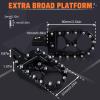 imageStarknightMT CNC Wide Fat Footpegs 360 Roating MX Foot Pegs Chopper Bobber Style Compatible with Harley Dyna Fatboy Sportster Iron 883 SilverBlack