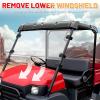 imageStarknightMT Front Windshield Compatible with Kawasaki Mule 3000 3010 20032013 Scratchresistant Clear Full Windscreen for UTV Hard Coated 2in1 PC Window Heavyduty Panel AntiUV Accessories