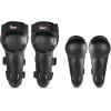 imageStarknightMT Kids Dirt Bike Elbow Knee Pads Protective Shin Guards Gear Set for Youth Motorcycle Motocross Mountain Biking Skateboard Skiing Skating Black 4pcsBlack