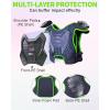 imageStarknightMT Kids Dirt Bike Gear  Youth Motorcycle Riding Protective Gear Motocross Armor Suit Chest Protector for Boys Girls Mountain Biking CyclingLight Green
