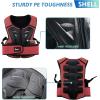 imageStarknightMT Kids Motorcycle Chest Protector Dirt Bike Youth Riding Spine Back Armor Protection for Motocross Cycling SkateboardSkiingSkatingOffRoadRed
