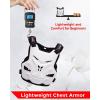 imageStarknightMT Motorcycle Chest Armor Lightweight Adult Men Motocross Chest Protector Adjustable Body Armor Vest for Motocross Riding Road Racing Cycling Skiing Skating Easywear Chest GuardWhite