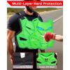 imageStarknightMT Motorcycle Chest Armor Lightweight Adult Men Motocross Chest Protector Adjustable Body Armor Vest for Motocross Riding Road Racing Cycling Skiing Skating Easywear Chest GuardGreen
