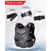 imageStarknightMT Motorcycle Chest Armor Lightweight Adult Men Motocross Chest Protector Adjustable Body Armor Vest for Motocross Riding Road Racing Cycling Skiing Skating Easywear Chest GuardBlack