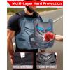 imageStarknightMT Motorcycle Chest Armor Lightweight Adult Men Motocross Chest Protector Adjustable Body Armor Vest for Motocross Riding Road Racing Cycling Skiing Skating Easywear Chest GuardBlack
