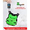 imageStarknightMT Motorcycle Chest Armor Lightweight Adult Men Motocross Chest Protector Adjustable Body Armor Vest for Motocross Riding Road Racing Cycling Skiing Skating Easywear Chest GuardGreen