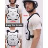 imageStarknightMT Motorcycle Chest Armor Lightweight Adult Men Motocross Chest Protector Adjustable Body Armor Vest for Motocross Riding Road Racing Cycling Skiing Skating Easywear Chest GuardWhite