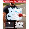 imageStarknightMT Motorcycle Chest Armor Lightweight Adult Men Motocross Chest Protector Adjustable Body Armor Vest for Motocross Riding Road Racing Cycling Skiing Skating Easywear Chest GuardWhite