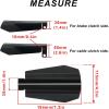 imageStarknightMT Motorcycle Handguards Black Coffin Cut Stainless Steel Hand Guards Compatible with 20062022 Touring Models Road Glide Street Glide Road45inch for cable clutch style