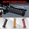 imageStarknightMT Motorcycle Vintage Non Slip Handlebar Grips 78quot 22mm 1quot 24mm Rubber Handle Grips Open EndBlack