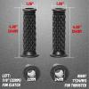 imageStarknightMT Motorcycle Vintage Non Slip Handlebar Grips 78quot 22mm 1quot 24mm Rubber Handle Grips Open EndBlack