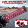 imageStarknightMT Motorcycle Vintage Non Slip Handlebar Grips 78quot 22mm 1quot 24mm Rubber Handle Grips Open EndBrown