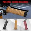 imageStarknightMT Motorcycle Vintage Non Slip Handlebar Grips 78quot 22mm 1quot 24mm Rubber Handle Grips Open EndTan