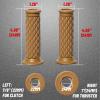 imageStarknightMT Motorcycle Vintage Non Slip Handlebar Grips 78quot 22mm 1quot 24mm Rubber Handle Grips Open EndTan