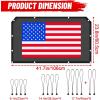 imageStarknightMT Pioneer Back Window  Compatible with Pioneer 1000 10005 10006 700 7004 500 520 Rear Dust Screen Windshield Mesh Net SeeThrough Design Old Glory Flag Print Pioneer Accessories