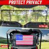 imageStarknightMT Pioneer Back Window  Compatible with Pioneer 1000 10005 10006 700 7004 500 520 Rear Dust Screen Windshield Mesh Net SeeThrough Design Old Glory Flag Print Pioneer Accessories