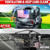 imageStarknightMT Pioneer Back Window  Compatible with Pioneer 1000 10005 10006 700 7004 500 520 Rear Dust Screen Windshield Mesh Net SeeThrough Design Old Glory Flag Print Pioneer Accessories