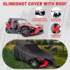 imageStarknightMT Slingshot Cover with Roof Waterproof Full Cover Compatible with Polaris Slingshot 2019 2020 2021 2022 2023 2024 Air Vents Reflective Strips All Weather Protection Covers AccessoriesWith Roof