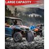 imageStarknightMT UTV Mesh Trash Bag With Adjustable Strap Universal PVC Trash Mesh Sack Organizer Compatible with RZRRangerCommanderDefenderUFforceRhinoMulePioneerGolf Cart OffRoad