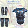 imageStarknightMT Upgraded Kids Motorcycle Armor Suit Teen Dirt Bike Gear Riding Protective Set for Cycling Skateboarding Skiing Skating OffRoad RedBlue