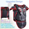 imageStarknightMT Upgraded Kids Motorcycle Armor Suit Teen Dirt Bike Gear Riding Protective Set for Cycling Skateboarding Skiing Skating OffRoad RedRed